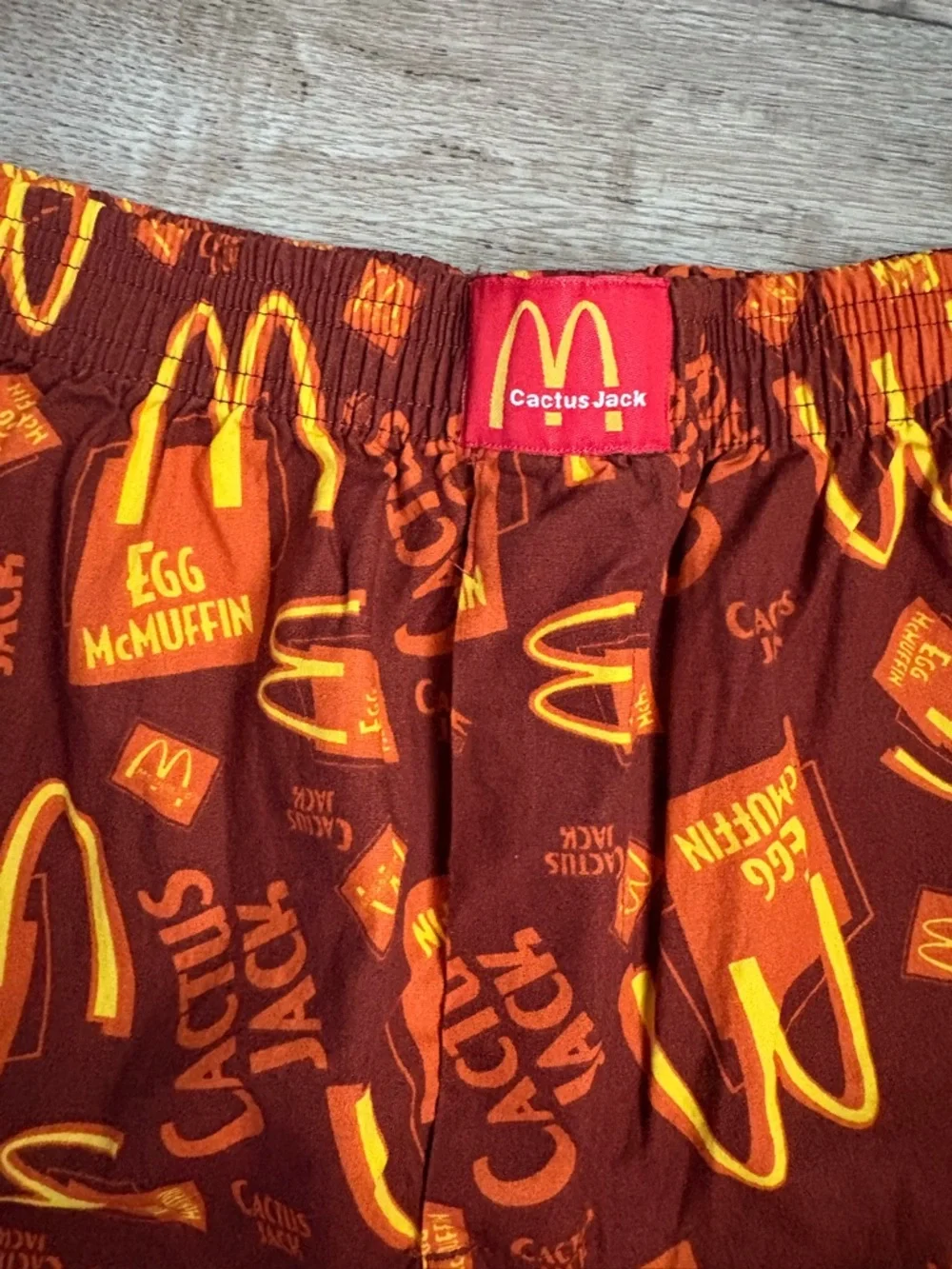 NWOT Cactus Jack by Travis Scott x McDonald's Breakfast Boxers Sz Large